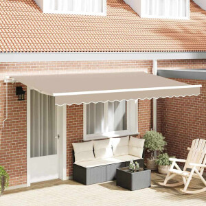vidaXL Inklapbaar Zonnescherm Beige 400 x 200 cm Stof
