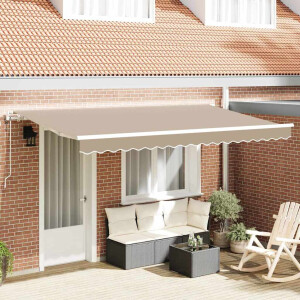 vidaXL Inklapbaar Zonnescherm Beige 400 x 200 cm Stof