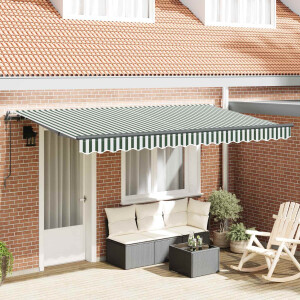 vidaXL Inklapbaar Zonnescherm Groen 400 x 200 cm Stof