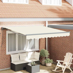 vidaXL Inklapbaar Zonnescherm Crème 300x250 cm Stof