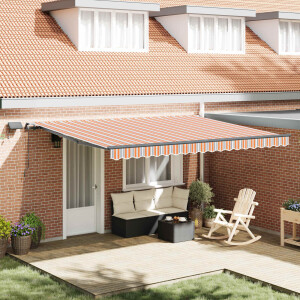 vidaXL Inklapbaar Zonnescherm Multikleur 450 ×350 cm Stof