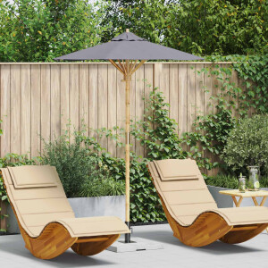 vidaXL Tuinparasol Donkergrijs Ø 150 x 210 cm Bamboe