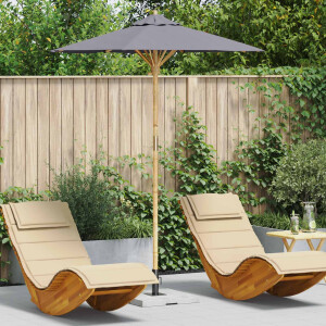 vidaXL Tuinparasol Donkergrijs Ø 180 x 230 cm Bamboe