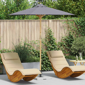 vidaXL Tuinparasol Donkergrijs Ø 217 x 230 cm Bamboe
