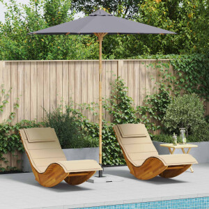 vidaXL Tuinparasol Donkergrijs Ø 240 x 260 cm Bamboe