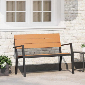 vidaXL Tuinbank Bruin 118 x 54 x 77cm Staal