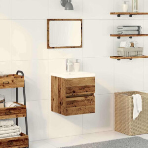 vidaXL Badkamertenk te kast Zwart Eiken 41 x 39 x 62 cm Bewerkt hout