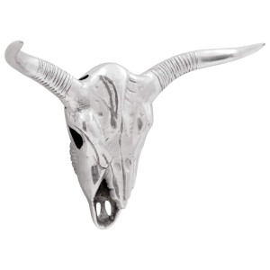 vidaXL Bullschedel Zilver 49 x 10 x 36 cm Aluminium
