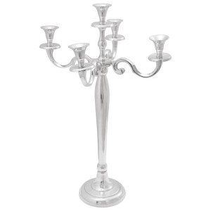 vidaXL Kaarsenhouder Zilver 39 x 39 x 60 cm Aluminium