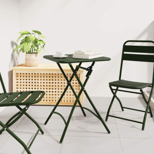 vidaXL Bistrotafel Donkergroen 55 x 55 x 72,5 cm Poedercoating staal