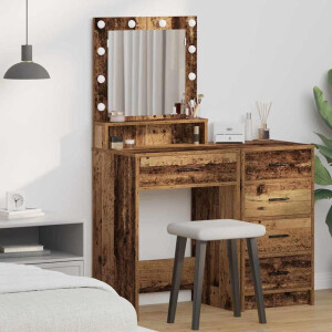 vidaXL Plafondtafel met lade Oudhout 50 x 41 x 135 cm Bewerkt hout