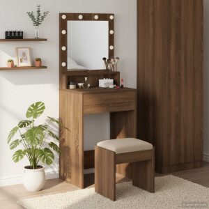 vidaXL Plafondtafel Bruin Eiken 50 x 41 x 135 cm Bewerkt hout