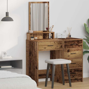 vidaXL Plafondtafel met lade Oudhout 50 x 41 x 140 cm Bewerkt hout