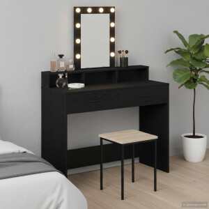 vidaXL Plafondtafel met lade Zwart 100 x 41 x 140 cm Bewerkt hout