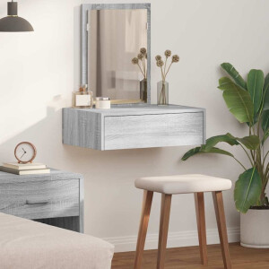 vidaXL Plafondtafel met lade Grijs 60 x 40 x 70 cm Bewerkt hout