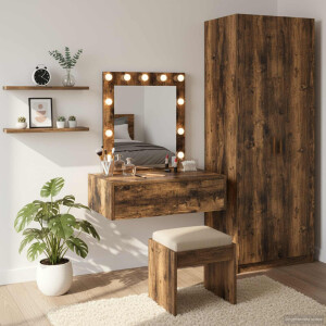 vidaXL Plafondtafel met lade Bruin 60 x 40 x 70 cm Bewerkt hout