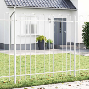 vidaXL Tuinhek 2 pcs Wit 3,4 x 1,2 m Poedercoating staal
