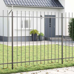 vidaXL Tuinhek 8 pcs Grijs 13,6 x 1,5 m Poedercoating staal