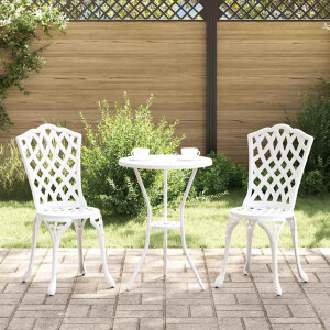 vidaXL Tuinstoel 2 pcs Wit 39 x 40 x 87cm Aluminium