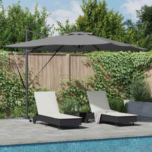 vidaXL Parasol Antraciet 286 x 284 x 270 cm Aluminium en Polyester