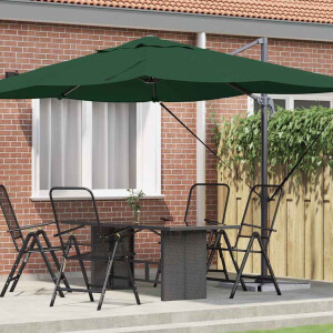 vidaXL Parasol Groen 351 x 250 x 260 cm Polyester en Aluminium