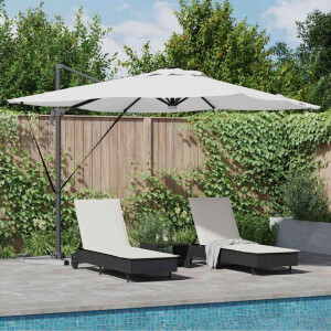vidaXL Roma Parasol Beige 286 x 284 x 270 cm Aluminium en Polyester