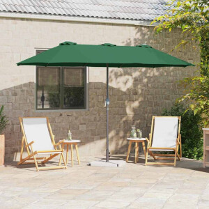 vidaXL Tuinparasol Groen 370 x 197 x 239 cm Polyester en Aluminium