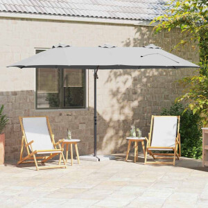 vidaXL Parasol Zand 372 x 198 x 243 cm Polyester en Aluminium