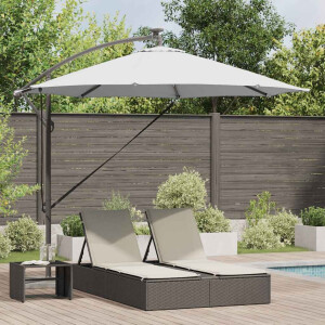 vidaXL Parasol Zand 294 x 294 x 248 cm Polyester en Aluminium