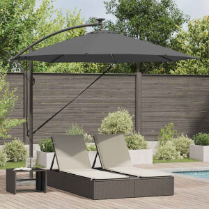 vidaXL Parasol Antraciet 294 x 294 x 248 cm Polyester en Aluminium