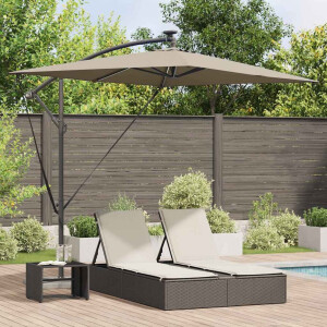 vidaXL Parasol Taupe 294 x 200 x 270 cm Polyester en Aluminium