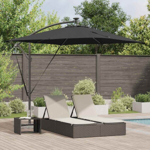 vidaXL Parasol Zwart 249 x 249 x 250 cm Polyester en Aluminium