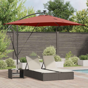 vidaXL Parasol Terracotta 249 x 249 x 250 cm Polyester en Aluminium