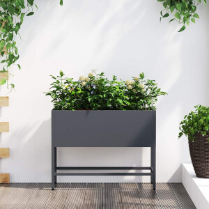 vidaXL Verhoogde Tuin Plantbak Antraciet 60 x 26 x 45 cm Staal