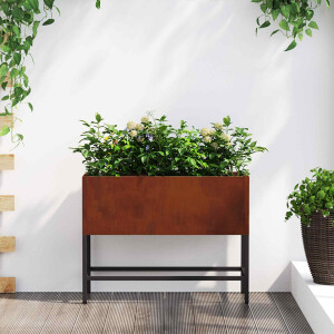 vidaXL Verhoogde Tuin Plantbak Roestig 60 x 26 x 45 cm Cortenstaal