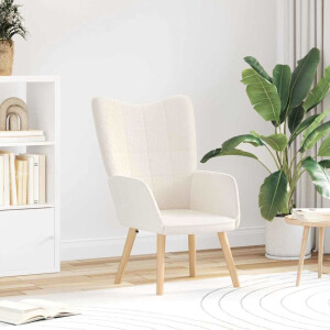 vidaXL Fauteuil Crème 62 x 67 x 95,5 cm Sherpa Stof