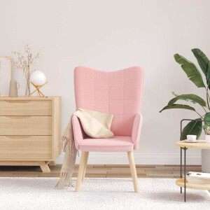 vidaXL Fauteuil Roze 62 x 67 x 95,5 cm Sherpa Stof