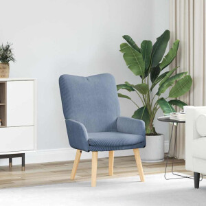 vidaXL Fauteuil Blauw 63 x 67 x 94 cm Stof