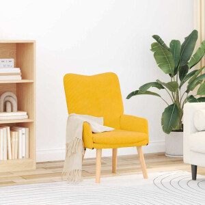 vidaXL Fauteuil Lichtgeel 63 x 67 x 94 cm Stof