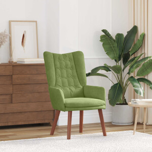 vidaXL Fauteuil Lichtgroen 63 x 67 x 94 cm Fluweel