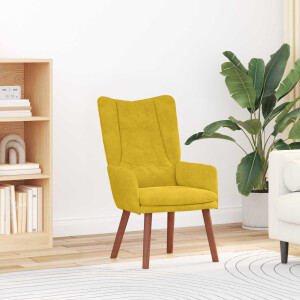 vidaXL Fauteuil Geel 63 x 67 x 94 cm Fluweel