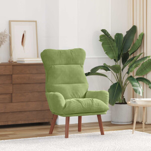 vidaXL Fauteuil Lichtgroen 69 x 74 x 93 cm Fluweel