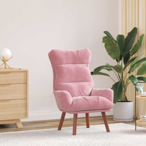 vidaXL Fauteuil Roze 69 x 74 x 93 cm Fluweel