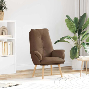 vidaXL Fauteuil Bruin 69 x 74 x 93 cm Polyester en multiplex