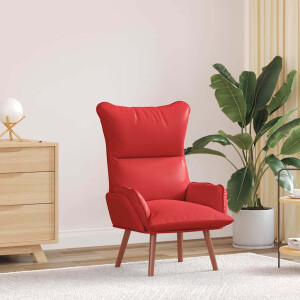 vidaXL Fauteuil Rood 69 x 74 x 93 cm Kunstleer