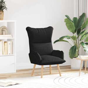 vidaXL Fauteuil Zwart 69 x 74 x 93 cm Stof en multiplex