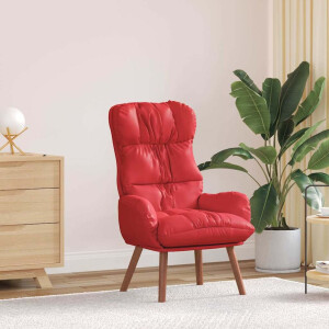 vidaXL Fauteuil Rood 69 x 74 x 93 cm Kunstleer