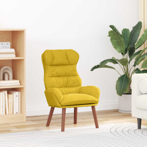 vidaXL Fauteuil Geel 69 x 74 x 93 cm Fluweel