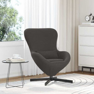 vidaXL Eivormige stoel Donkergrijs 63 x 73 x 90 cm Stof
