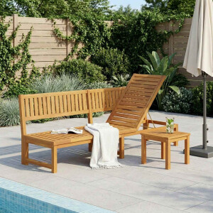 vidaXL Ligstoel Olie naturel 200 x 57 x 75cm Massief acaciahout